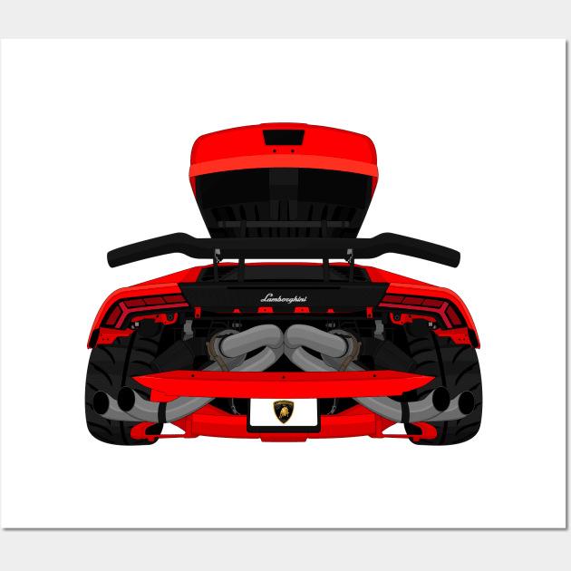 HURACAN RED Wall Art by VENZ0LIC